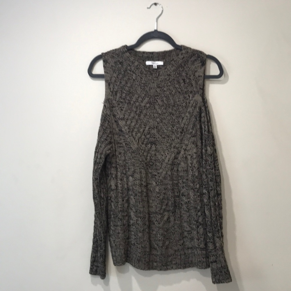 Wool Cut Shoulder Sweater